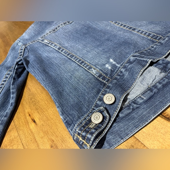 Aeropostale Denim Jean Jacket Y2K Women’s Size Medium Casual Cotton Buttons - Picture 5 of 5